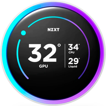 СВО NZXT Kraken Elite 280 RGB (RL-KR28E-W2) (250W, 280mm, LED temp., White/ Fans 2x140mm, 98.61C   СВО NZXT Kraken Elite 280 RGB (RL-KR28E-W2) (250W, 280mm, LED temp., White/ Fans 2x140mm, 98.61C