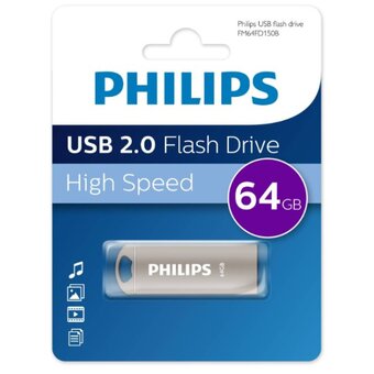  USB-флешка PHILIPS FM64FD150B/97 64GB Iron 2.0 64GB, USB 2.0 