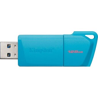  USB-флешка Kingston Exodia M KC-U2L128-7LB 128GB USB 3.2 DT DTXM Neon Aqua Blue 