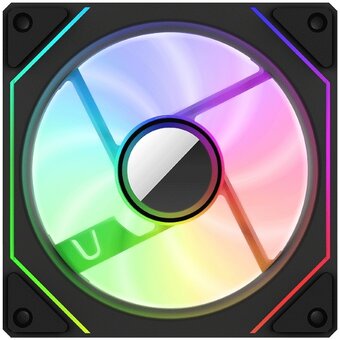  Вентилятор Bloody CF-12 LCD ARGB (CF-12-ARGB120-BK) 120х120x25 черный 4-pin 32дБ Ret 