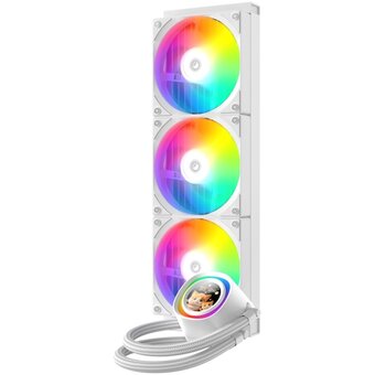  СВО ID-COOLING FX360 LCD White LGA1851/1700/1200/115X/AM4/AM5 (TDP 350W, ARGB Fan and Pump, LCD Display, PWM, Triple) 