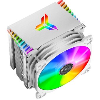  Кулер JONSBO CR-1400 ARGB(White) ARGB (160W, 4-pin PWM, 126mm, Al/Cu, 4x6mm, 1x92mm, 36.0CFM, 30.5dBA, 2300RPM) 
