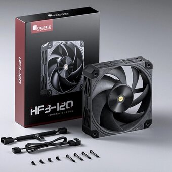  Вентилятор JONSBO HF3-120B 120х120х30мм (PWM, 300-2800об/мин, черный) Retail 