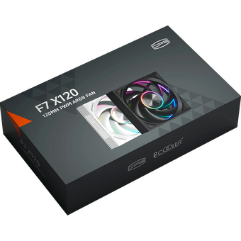  Кулер PcCooler F7 X120 ARGB WH (120x120x28mm, 4-pin PWM, 83CFM, 33.1dBA, 3000RPM, White) 