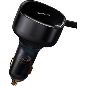  АЗУ Baseus C00035500111-00 Enjoyment Retractable 2-in-1 Car Charger C+C 33W 