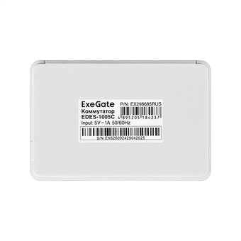  Коммутатор неуправляемый Exegate EDES-1005C EX298685RUS (L2) 5x100Мбит/с 