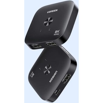 Переключатель UGREEN AW700 (65877) 8K 60Hz HDMI 2.1 Switch 2 In 1 Out черный   Переключатель UGREEN AW700 (65877) 8K 60Hz HDMI 2.1 Switch 2 In 1 Out черный