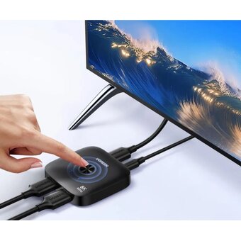 Переключатель UGREEN AW700 (65877) 8K 60Hz HDMI 2.1 Switch 2 In 1 Out черный   Переключатель UGREEN AW700 (65877) 8K 60Hz HDMI 2.1 Switch 2 In 1 Out черный