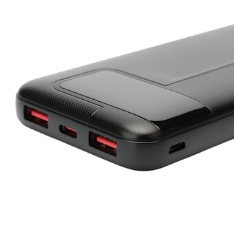  Портативный аккумулятор Gembird GPB-10Q 10000мАч, QC/PD, дисплей, черный 