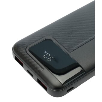  Портативный аккумулятор Gembird GPB-10Q 10000мАч, QC/PD, дисплей, черный 
