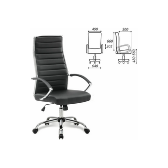  Кресло BRABIX Style EX-528 (531947) эко.кожа, черный/черный 