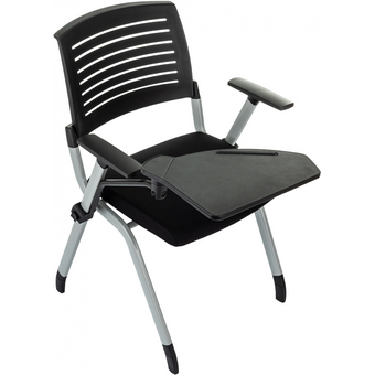  Стул Бюрократ X-Click-PP/black черный со столиком на ножках металл серый 