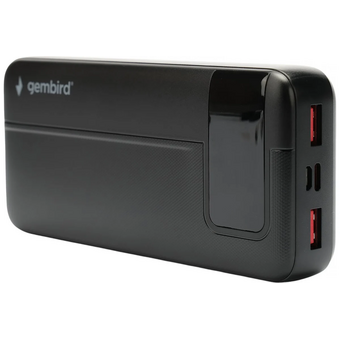  Портативный аккумулятор Gembird GPB-20Q 20000мАч, QC/PD, дисплей, черный 