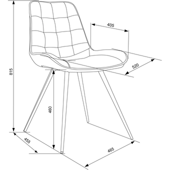  Стул Бюрократ CH-K2_1/HL09 св.серый Holland 09 металл черный на ножках 