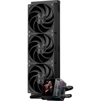  СВО PcCooler DS360 Display BK (310W, 360mm, LED, Black, ARGB Pump/ Fans 3x120mm, 90.56CFM, 39.8dBA, 2500RPM) 