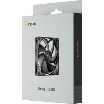  Вентилятор Ocypus Delta F12 BK, 120x120x25mm, 4-Pin PWM, 500-2000 RPM, 29 DBA Max, Hydro Bearing 