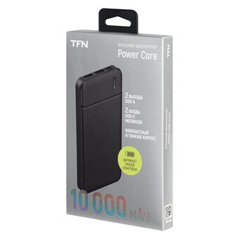  Внешний аккумулятор TFN TFN-PB-226-BK Power Core 10000mAh black 
