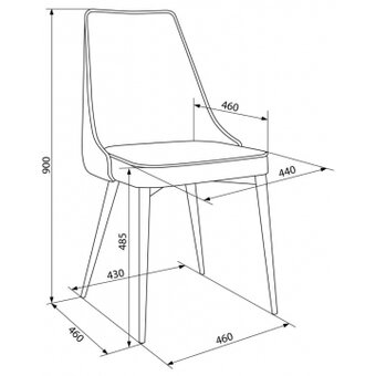  Стул Бюрократ CH-K4_1/HL74_2 коричневый Holland 74 металл черный на ножках 