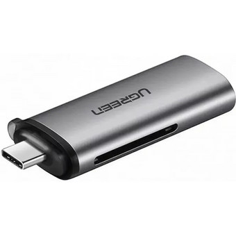  Кардридер UGreen CM184 (50704) USB-C TF + SD Card Reader серый 