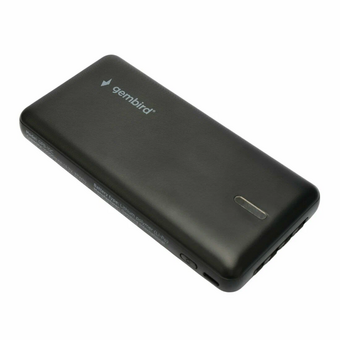  Портативный аккумулятор Gembird GPB-10C 10000мАч, 2A, 4 встр.кабеля, черный 