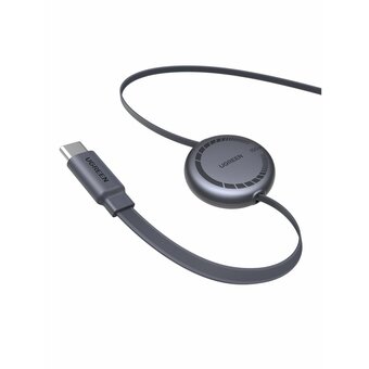  Кабель UGREEN L531 (65905) 100W USB-C to USB-C PD Fast Charging Retractable Cable Max. Длина 1м серый космос 