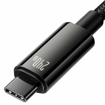  Кабель Baseus CAWJ040201 Tungsten Gold Fast Charging Data Cable Type-C to Type-C 240W 3m Black 