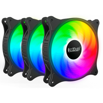  Кулер PcCooler FX 120 ARGB BK 3 In 1 (120x120x25mm, 4-pin PWM, 52.79CFM, 33.2dBA, 2000RPM, Black, 3pcs) 