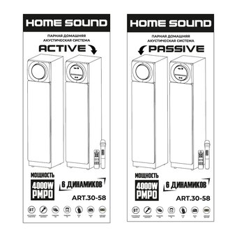  Акустическая система ELTRONIC 30-58 Home sound белый 