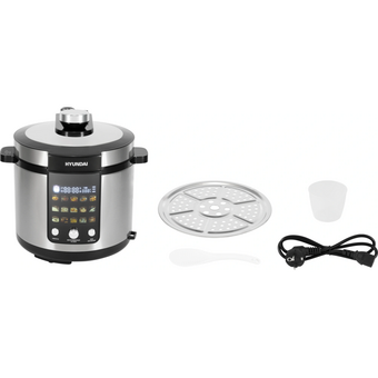  Мультиварка-скороварка Hyundai HYMC-2402 серебристый/черный 
