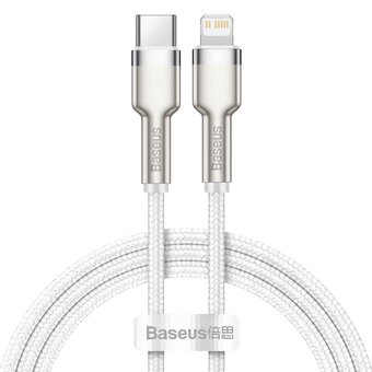  Кабель Baseus CATLJK-B02 Cafule Series Metal Data Cable Type-C to iP PD 20W 2m White 