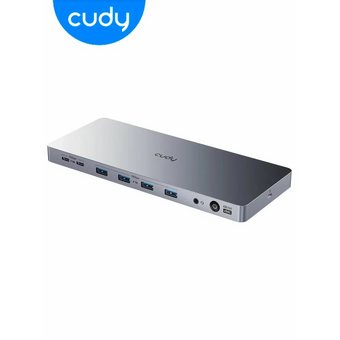  Док-станция Cudy CS700 13 в 1 для двух мониторов 4K с портом USB-C 10Гбит/с и блоком питания 150Вт 