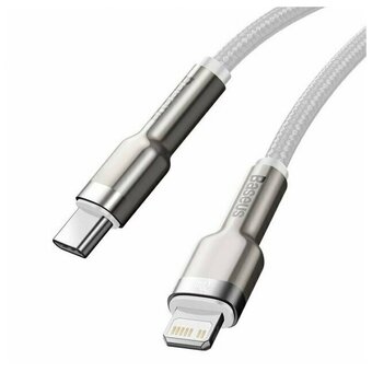  Кабель Baseus CATLJK-B02 Cafule Series Metal Data Cable Type-C to iP PD 20W 2m White 