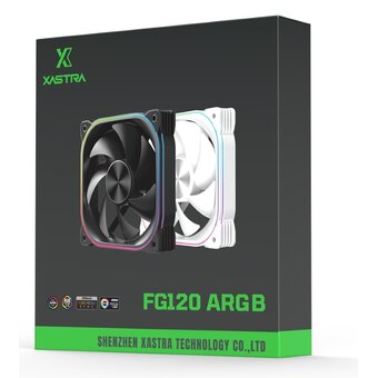  Вентилятор XASTRA FG120B ARGB single pack 120x120x25мм (ARGB, PWM, black) Color Box 