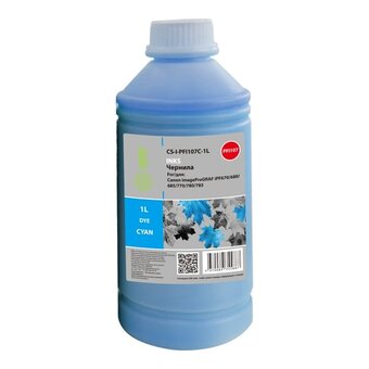  Чернила Cactus CS-I-PFI107C-1L PFI-107 голубой1000мл для Canon imageProGRAF iPF670/680/685/770/780/785 