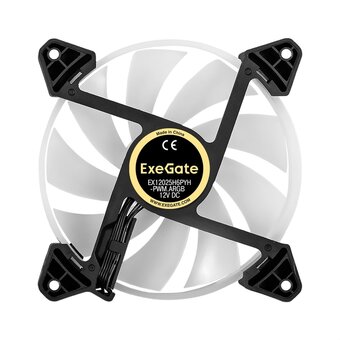  Вентилятор с подсветкой ExeGate EX12025H6PYH-PWM.ARGB EX295972RUS 12В DC (120x120x25 мм, Hydraulic bearing (гидродинамический), 6pin, 1200RPM) 
