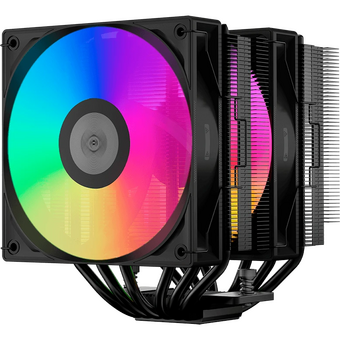  Кулер PcCooler RT620 ARGB BK (250W, 4-pin PWM, 157mm, Al/Cu, 6x6mm, 2x120mm, 73.32CFM, 34.9dBA, 2200RPM, S 1851/1700/1200/115X) 