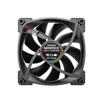  Вентилятор Montech RX120 PWM Reverse Black (RX120B) / 120mm, 4pin PWM, 3pin ARGB, 800-1600RPM, 59.0CFM, 27.0dBA, Rifle bearing 