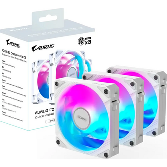 Комплект вентиляторов GIGABYTE GP-ECFAN1203 Ice   Комплект вентиляторов GIGABYTE GP-ECFAN1203 Ice