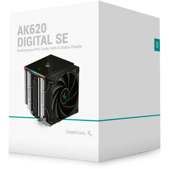  Кулер DEEPCOOL AK620 Digital SE LGA1851/1700/1200/115X/AM5/AM4 (TDP 260W, PWM, Dual Fan 120mm, 6 тепл. трубок, ARGB, черный) Ret 