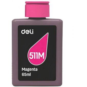  Чернила водорастворимые Deli 511M-EA1 пурпурный 65мл 