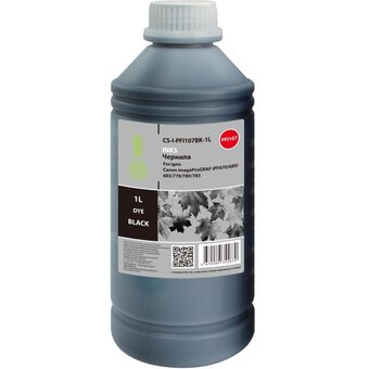  Чернила Cactus CS-I-PFI107BK-1L PFI-107 черный1000мл для Canon imageProGRAF iPF670/680/685/770/780/785 
