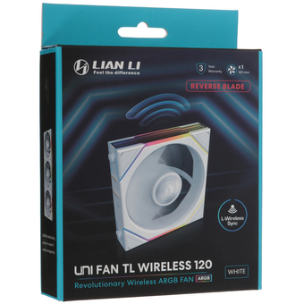  Вентилятор Lian-Li Uni Fan TL Wireless 120 Reverse ARGB (G99.12RTL1W1W.R0) 120х124x28 белый 4-pin 34дБ Ret 