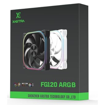  Вентилятор XASTRA FG120W ARGB single pack 120x120x25мм (ARGB, PWM, White) Color Box 