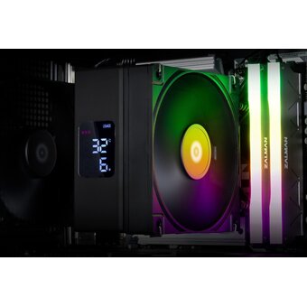 Кулер ZALMAN CNPS9X Eco DS, 120mm Fan, 4 Heat Pipes, 4-Pin PWM, 600-2100 RPM, 31.4 DBA Max, Hydro Bearing, ARGB Top Cover   Кулер ZALMAN CNPS9X Eco DS, 120mm Fan, 4 Heat Pipes, 4-Pin PWM, 600-2100 RPM, 31.4 DBA Max, Hydro Bearing, ARGB Top Cover