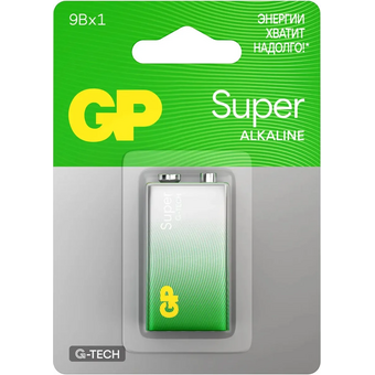  Батарейка GP Super Alkaline 1604AA21-5CRSBC1 9V (1шт) блистер 