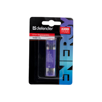  Аккумуляторная батарея DEFENDER 18650-1BL (56701) 2200 mAh Li-ion, блистер, 1шт 