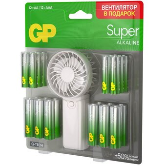  Батарейка GP Super 15A/24A/FANWETA21-2CRSBC24 AA/AAA (24шт) блистер 