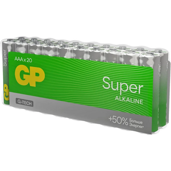  Батарейка GP Super Alkaline 24AA21-2CRSWC20 AAA (20шт) спайка 
