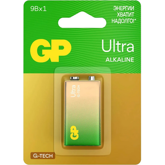  Батарейка GP Ultra Alkaline 1604AUA21-5CRSBC1 9V (1шт) блистер 