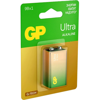  Батарейка GP Ultra Alkaline 1604AUA21-5CRSBC1 9V (1шт) блистер 